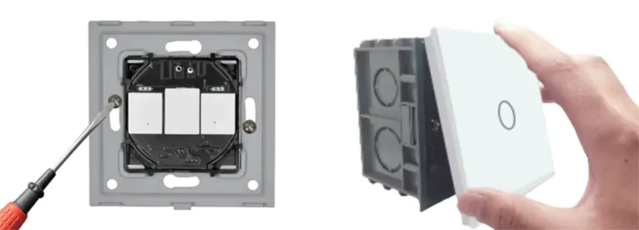 Instalace vhodná i pro kulaté krabice s hloubkou nejméně 40 mm.