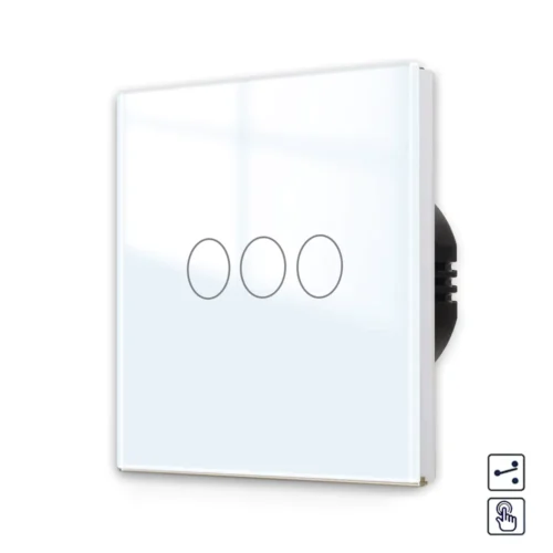 Revolo Touch dotykový schodišťový vypínač Sense č.5B (6+6+6) – bílý