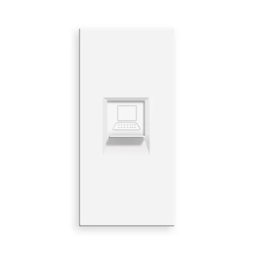 Internetový polmodul LAN RJ45 Cat.5 - Biely
