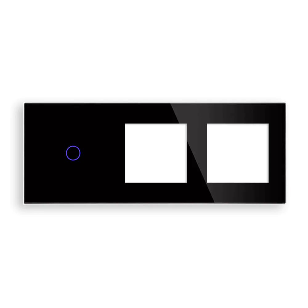 skleněný panel c1srsr-003 Revolo trojitý skleněný panel C1/ČR/ČR-003 - Černý - Obrázek 1