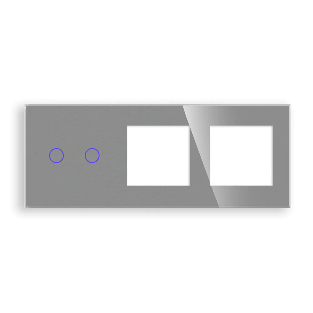 skleněný panel c2srsr-012 Revolo trojitý skleněný panel C2/ČR/ČR-012 - Šedý - Obrázek 1