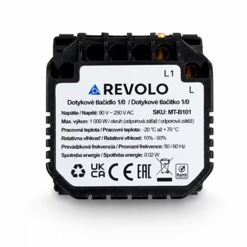 Revolo dotykové tlačítko 1/0 230V - Modul - Obrázek 2