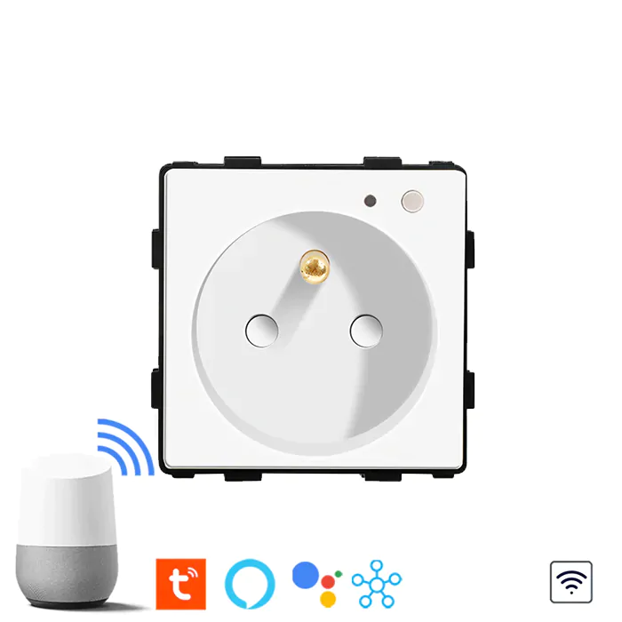 Revolo WiFi elektrická zásuvka - Bílý modul Revolo WiFi elektrická zásuvka 16A typ FR - Bílý modul