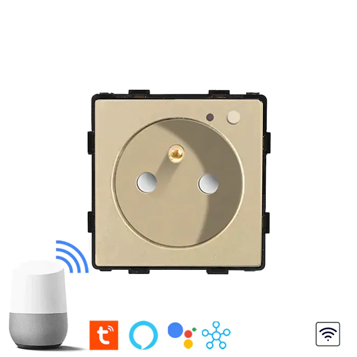Revolo WiFi elektrická zásuvka - Zlatý modul Revolo WiFi elektrická zásuvka 16A typ FR - Zlatý modul
