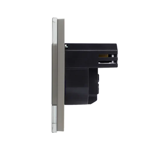 Revolo elektrická zásuvka FR s USB A+C / 20W Fast charging - Stříbrná