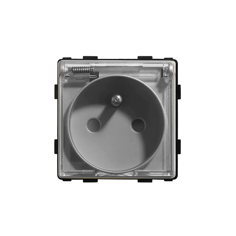 Revolo elektrická voděodolná zásuvka 16A/ IP44 - Stříbrný modul Revolo elektrická voděodolná zásuvka 16A/ IP44 - Stříbrný modul