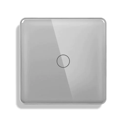 Revolo skleněný panel pro dotykové vypínače C1-012R - Stříbrný zaoblený