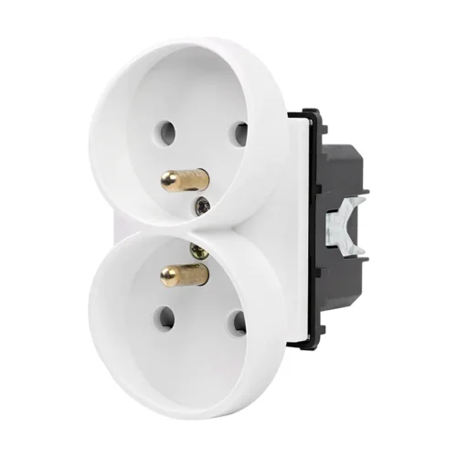 Revolo elektrická dvojzásuvka 16A – Bílý modul