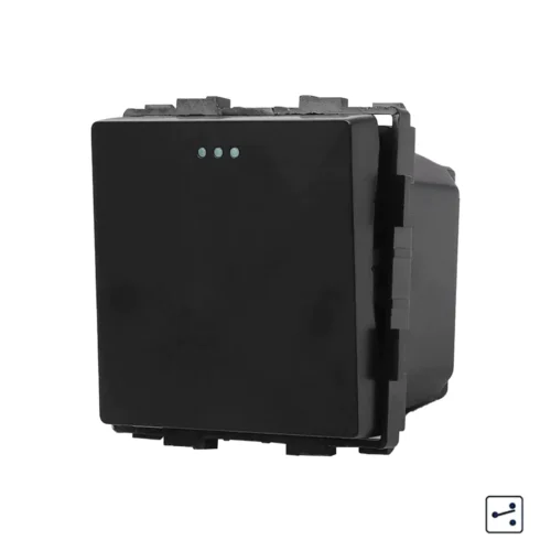 Mechanický schodišťový vypínač Revolo č.6/č.7 – černý modul